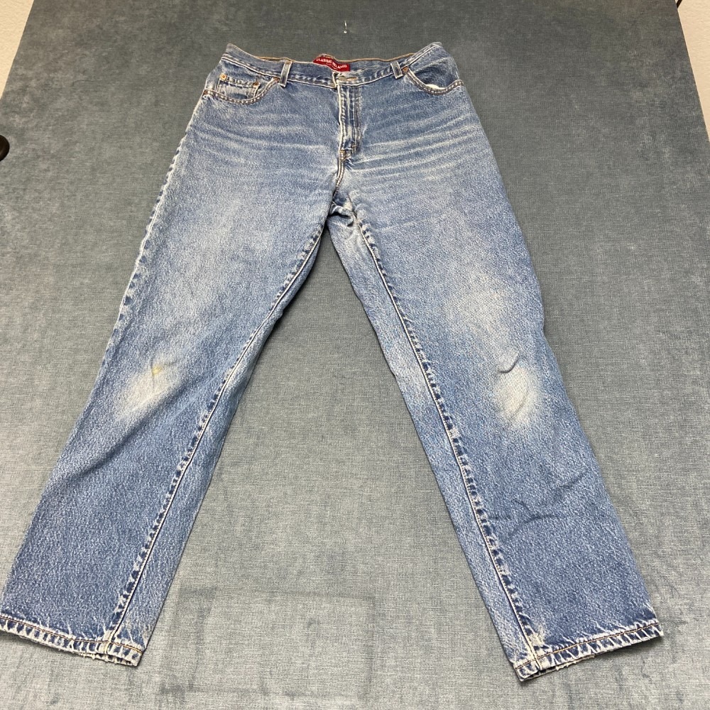Levi's 550 Classic Jeans Womens 14 32x30 Blue Denim Cotton Relaxed Tapered Leg